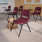 Flash Furniture – Chaise coquille ergonomique avec tablette rabattable à droite, bourgogne (RUTEO1BYRTAB)-7