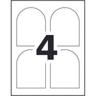 Avery-Étiquette arrondie blanche pour bouteilles, permanente, laser/jet d'encre, imprimée jusqu'au bord, 4,25 x 3,5 po, paq./40-Étiquette arrondies permanentes