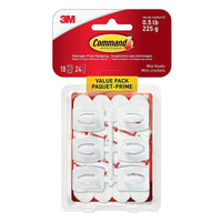 Command™ – Paquet prime de mini crochets avec bandes, blanc 17006C-VP-Tient fermement, s'enlève proprement, s'applique facilement, convient à une variété de surfaces
