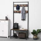 Vasagle - Porte-Manteau Vintage Avec Banc De Rangement-7