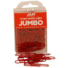 JAM Paper – Trombones géants, rouge, 6 paquets de 75, total de 450 (2183754g)-Longueur : 2 po