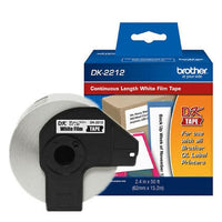 Brother – Ruban de pellicule à longueur continue, noir sur blanc, 2,4 po x 50 pi (62 mm x 15,2 m), DK2212-62 mm
