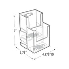 Azar Displays – Porte-dépliants à 2 compartiments et 2 niveaux, paq./2 (252032)-Deux compartiments