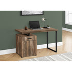 Monarch Specialties - 7765 Bureau 48 po L - Faux Bois Brun Orientation Gauche/ Droite-L'unite de rangement peuvent être installés sur le côté gauche ou droit au choix ; Fini de tous les côtés pour un placement flexible partout dans un bureau à domicile