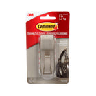 Command™ – Grand crochet métallique aux reflets modernes MR03-BN-C, nickel brossé-Tient fermement, s'enlève proprement, s'applique facilement, convient à une variété de surfaces