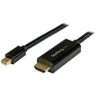 StarTech.com - Câble adaptateur Mini DisplayPort à HDMI, 15 pi, 4K, 30 Hz (MDP2HDMM5MB)-Étonnante qualité vidéo, prise en charge des résolutions vidéo jusqu’à 4K à 30 Hz