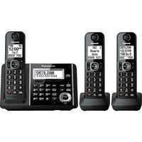 Panasonic - Répondeur numérique sans fil KXTGF343B avec 3 combinés-Comprend la base et deux combinés supplémentaires