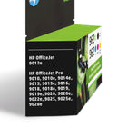 HP â€“ Emballage assorti d'encre d'origine HP 962 CMJ / 962XL noir, paq./4 (3JB34AN#140)-Rendement des pages : noir 2000 / couleur 700 x 3