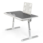 ShoppingAll - Bureau pliable portable réglable avec fente pour tablette et tiroir - Noir-Ports USB Intégrés: Doté de 4 ports USB pour une charge facile de tous vos appareils sans quitter votre coin confortable.