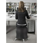 Safco - Chaise ballon Zenergy, noir-Quatre pieds revêtus à la poudre et des patins fixes offrant stabilité et durabilité