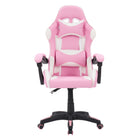 Chaise de jeu Ravagers de CorLiving - Rose/Blanc-Rayures de course roses et blanches