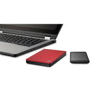 Seagate Disque dur portable Backup Plus Slim STDR1000103, USB 3.0, 1 To, rouge-Connectivité USB éliminant le besoin de câbles et cordons additionnels