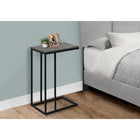 Monarch Specialties - 3765 Table D'Appoint - 25 po H/Fausse Pierre Grise/Metal Noir-Assemblage requis: des instructions illustrees et tout le materiel sont fournis pour plus de commodite (des outils supplementaires peuvent être necessaires)