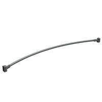 ASI – Tringle de douche, 60 po-Tringle à rideau de douche incurvée avec des supports de fixation fabriqués en alliage d'acier inoxydable 18-8, type 305