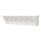 Foster – Étagère murale, 24 larg. x 4,5 prof. x 5,5 haut., 5 patères, blanc (FN00381-2INT)-Matériau: l'étagère murale flottante est faite de panneaux de fibres de bois à densité moyenne (MDF) de haute qualité et durables qui assurent la stabilité. Comptez sur l'étagère pour garder vos articles sains et saufs, avec une finition visuellement agréable