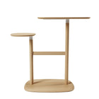 Umbra Swivo Table d'appoint double et pivotante - naturel-PETIT ENCOMBREMENT: Mesurant 75 x 36 x 72 cm, la base élégante de Swivo peut glisser sous votre canapé ou votre fauteuil pour plus de discretion
