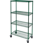 Kleton - Chariots En Treillis Métallique, Fini Époxy, 36po x 80po x 24po, Capacité 800 Lb-Capacité 800 lb