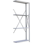 Metalware – Étagère enclenchable RK308, 4 tablettes, 36 x 12 x 88 po, gris pâle-Système de tablettes ajustables offrant un espace de rangement solide, mais économique qui convient à vos besoins