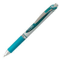 Pentel - Stylo gel EnerGel remplissable avec prise - Rétractable - 0,7 mm - Encre turquoise-Stylo gel à séchage rapide
