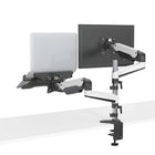 ShoppingAll - Bras à ressort à gaz pour double moniteur et ordinateur portable - Blanc-Prend en charge jusqu'à 21 po de réglage en hauteur, pivotement à 180 degrés et rotation à 360 degrés