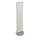 Azar Displays – Panneau perforé sur pied, 13,5 x 60 po, blanc (700277-WHT)-En plastique blanc et métal