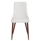 WHI - Chaise, Jeu de 2 en Similicuir et Métal - Blanc-Capacite de poids d'environ 250 lb (113 kg); hauteur de siege de 19 po