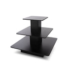 Can-Bramar - Econoline Table de présentation de marchandisage carrée à 3 niveaux - 48po P x 48po L x 42po H - Noir-Surface en mélamine durable de 3/4po d'épaisseur