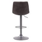 CorLiving - Tabouret de bar carré touffeté Palmer réglable tapissé gris - lot de 2-Livré en lot de deux