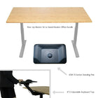 Uncaged Ergonomics – Bureau assis debout Rise Up, électrique, 60 po, avec support pour clavier et tapis ASM-B (RUGBKT2ASM)-Superbe bureau luxueux à hauteur réglable, parfait pour travailler assis/debout ou debout