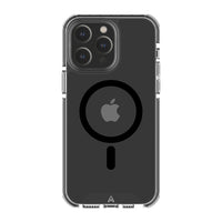 AXS - PROShield Plus etui transparent compatible avec MagSafe teste contre les chutes pour Apple iPhone 14 Pro Max, Noir-Coins renforces subtils absorbant les chocs