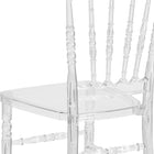 Flash Furniture Chaise empilable Napoléon cristal glacé de Flash Elegance-Conception légère