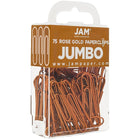 JAM Paper – Trombones géants multicolores, grand, rose doré, 75/paquet (21832059)-Quantité : 75 trombones/boîte