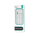 Kanto– Répartiteur stéréo à mini prise 3,5 mm, blanc, 0,2 m/8 po-Design souple et compact