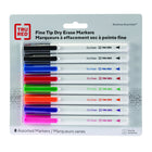 TRU RED - Marqueur  à effacement sec - Pointe Fine - Couleurs Variées - Paquet de 8-Écrivez et effacez sur tableaux blancs, en verre ou autres surfaces à effacement à sec