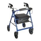 Drive Medical - Rollator avec dossier amovible et siège rembourré, roues de 7,5 po, bleu-Bleu, aluminium