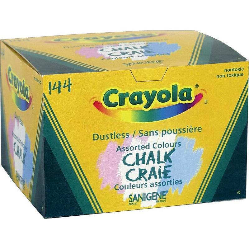 CRAYOLA Craie Anti-Poussière – 12 Bâtons Blancs, Non Toxique, Dès 3 Ans