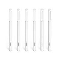 Poppin – Stylos à bille Signature – blanc – paquet de 6-Stylo à bille