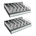 Azar - Noir 6 Diviseur de compartiment Bac Cosmetic Tray avec pousseurs - Paquet de 2-Vendu en paquets de: 2