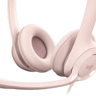 Logitech H390 Casque Stéréo Filaire pour PC/Ordinateur Portable avec Microphone Antibruit -  Rose-Déplacez-vous Librement Avec Long Câble : Le câble USB A de 1,9 m (6,23 pieds) est juste la bonne longueur pour vous donner la liberté de vous lever et de vous étendre pendant de longues conversations