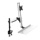 Rocelco – Bureau flottant ergonomique EFD sit to stand, noir-Fabriqué avec un fini en métal de première qualité