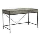 Safdie & Co. 49L Bureau - Métal Noir - Ciment Gris 2 Tirroirs-Bureau spacieux pour un ordinateur portable, une lampe et des articles essentiels. Cet article peut être utilisé comme: bureau, table d'ordinateur, table de jeu et plus encore.