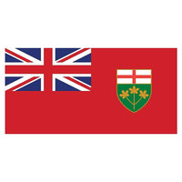 Drapeaux provinciaux - Ontario, 4 x 6 po, 12/paquet-Drapeau rectangulaire de 4 x 6 po