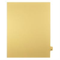 Markmaker - Intercalaires imprimes Legal, Chamois, 1/25th coupe, format lettre, sans trous, 25 tabs/PQT, 5 PQT/Boite, Numero 97-Intercalaires imprimes Legal