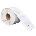 Premium Tape - 4 x 2 po (102 mm x 51 mm) Étiquettes Thermiques Directes - Noyau de 1 po (25 mm) - Paquet de 12-Blanc