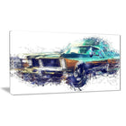 Designart – Petite toile de style galerie, voiture « muscle car » américaine (PT2616-32x16)-Impression