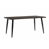 Bureau Live Edge Gry Mattr - Noyer Noir-Bureau à rebords avivés avec pattes en métal solide