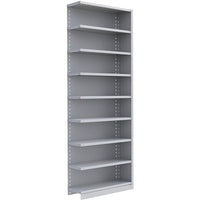 Metalware – Étagère enclenchable RK410, 9 tablettes, 36 x 24 x 100 (po), gris pâle-Système de tablettes ajustables offrant un espace de rangement solide, mais économique qui convient à vos besoins