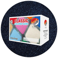Sandtastik – Boîte de sable classique coloré, 10 lb (4,5 kg), bleu marine-Le grain est fin et a un éclat naturel