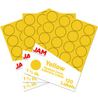 JAM Paper Sceaux autocollants ronds, 1 1/2 po, jaune, 360/paquet-Taille : 1,66 po