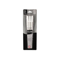 Sakura – Stylos Gelly Roll – pointes fine, medium et gras – blanc – paquet de 3-Utilisez ces stylos parfaits pour des papiers foncés ou colorés, ou ajoutez de la brillance à vos oeuvres d'art